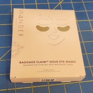 Wander Beauty Baggage Claim Gold Eye Masks 6 Pairs New In Box